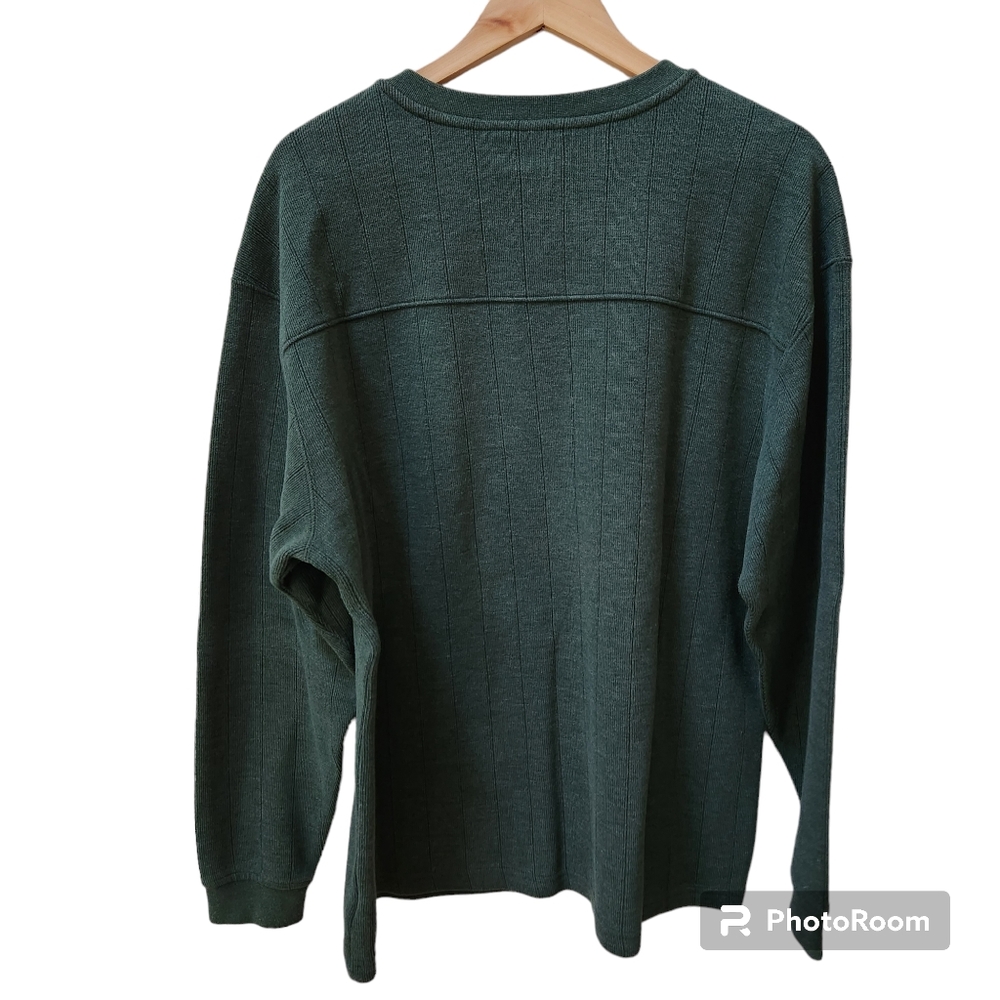 Vintage Columbia men's XL pullover knit sweater olive green - Picture 2 of 5